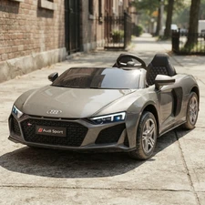 Детский электромобиль M 6152AL-11(24V) двухместный Audi серый надувные колеса